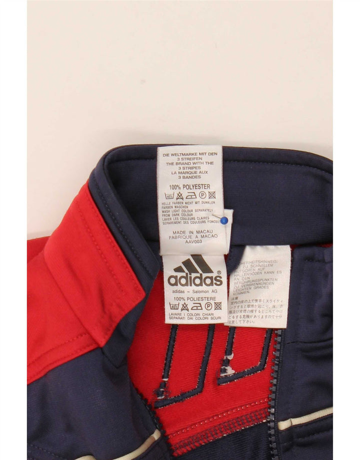 Giacca da ginnastica grafica da ragazzo Adidas 7-8 anni Blu navy Colourblock