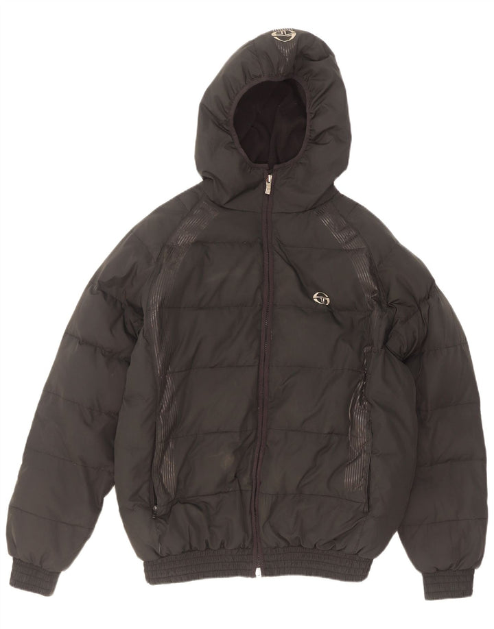 Giacca imbottita grafica da uomo Sergio Tacchini UK 38 poliestere nero medio