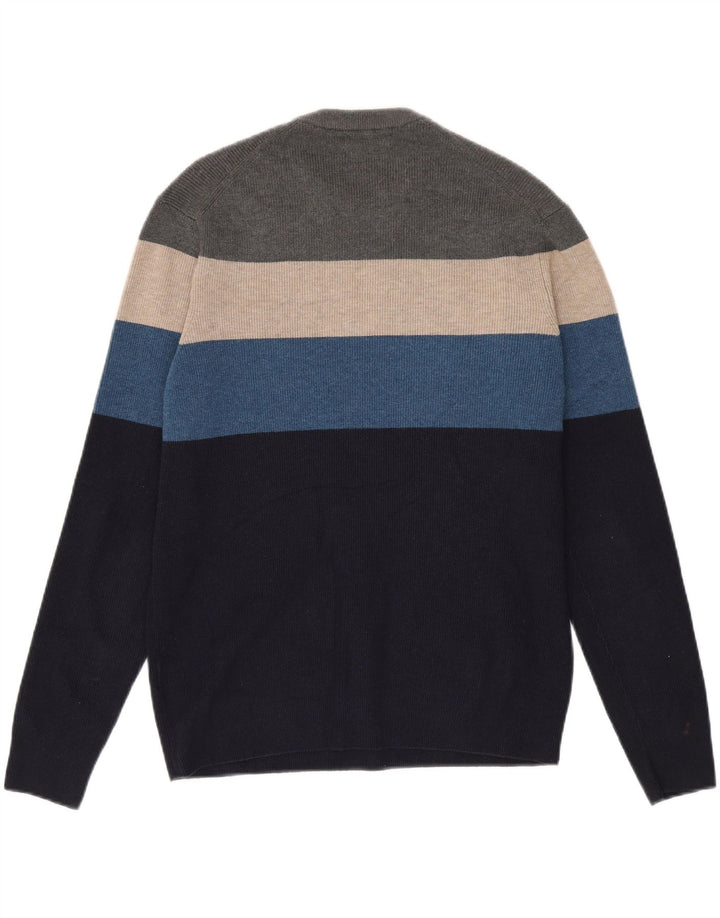 Maglione da uomo Marks & Spencer girocollo taglia grande a righe multicolore