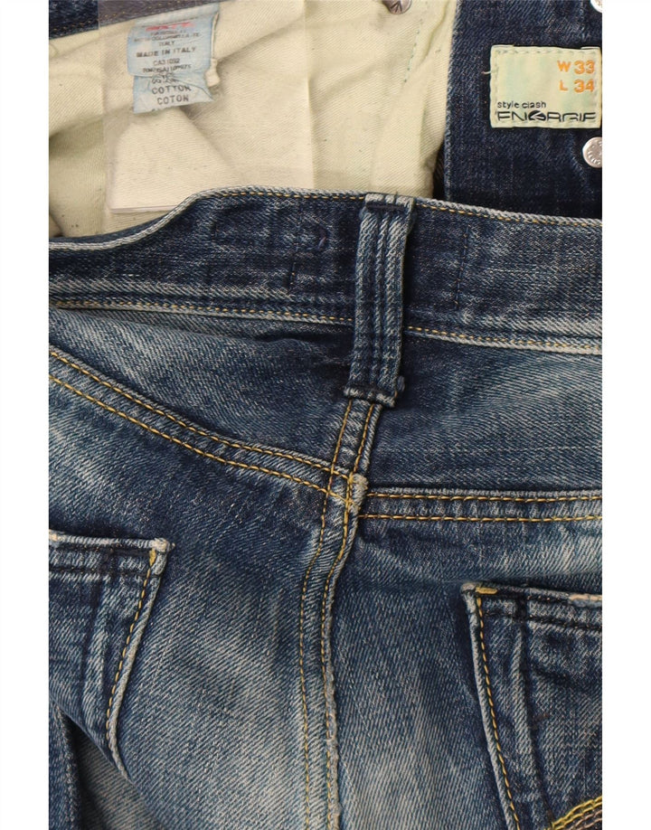 Jeans dritti da uomo Energe W33 L34 cotone blu