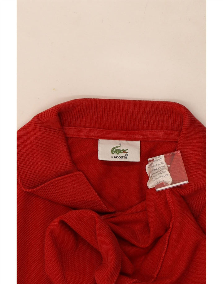 Polo da uomo Lacoste taglia 4 media in cotone rosso