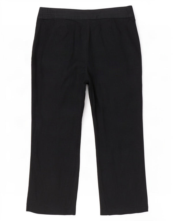 Pantaloni chino dritti da donna Marks & Spencer UK 16 Large W36 L27 Neri
