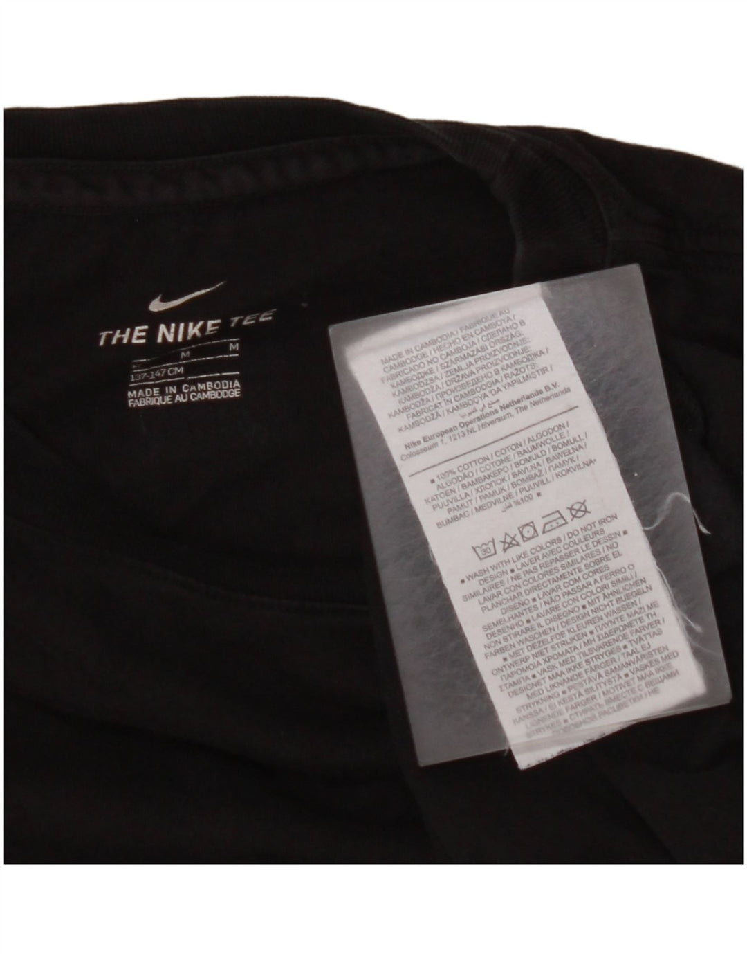 T-shirt grafica NIKE da ragazzo, 10-11 anni, cotone nero medio