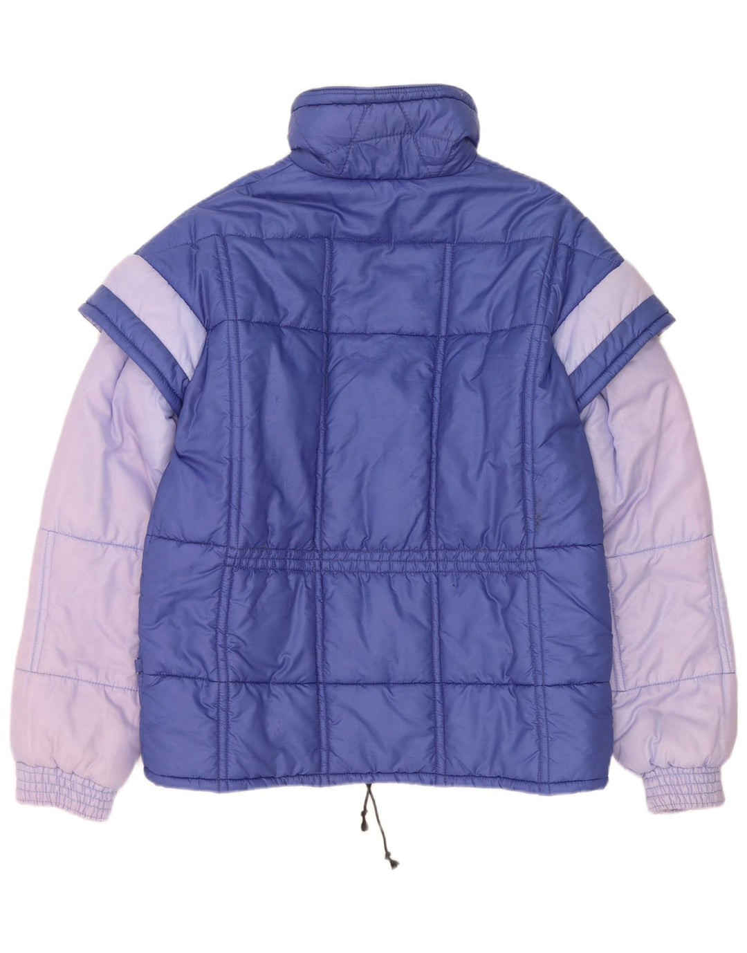 Giacca imbottita vintage da uomo IT 48 Poliammide color block blu medio