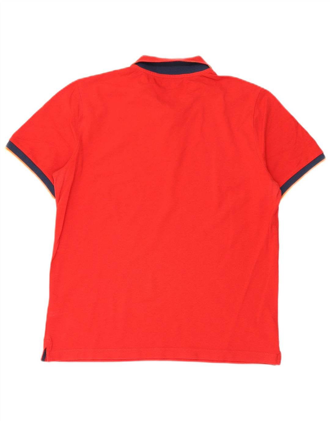 Polo K-Way da uomo grande in cotone color block rosso