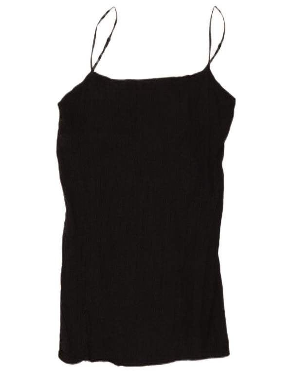 Abito sottoveste da donna Zara UK 14 grande in viscosa nera