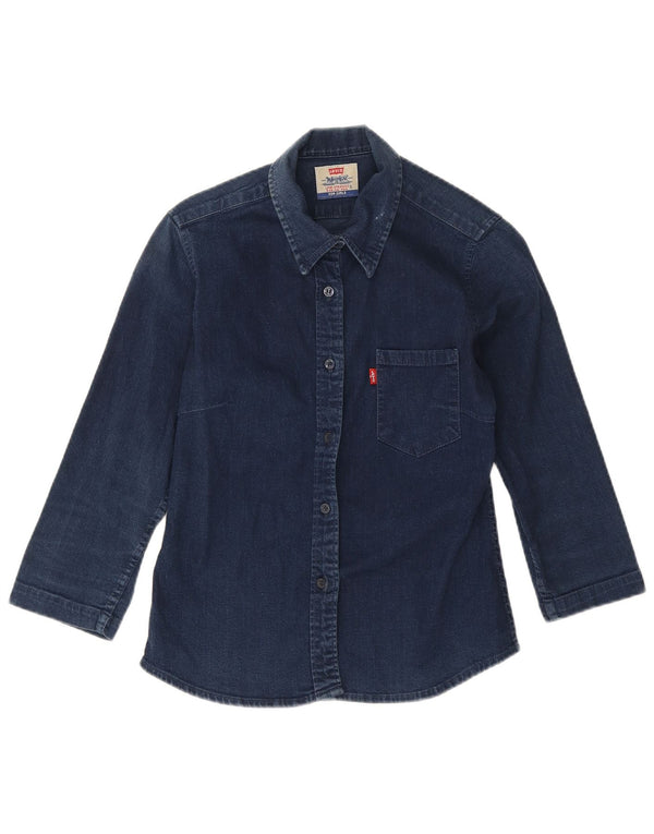 Camicia di jeans Levi's per ragazze con maniche a 3/4 15-16 anni piccola blu navy