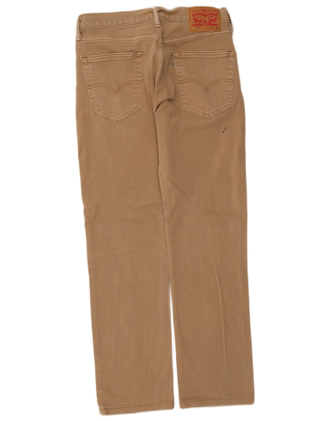 LEVI'S Mens 514 Straight Jeans W30 L32 Beige Cotton