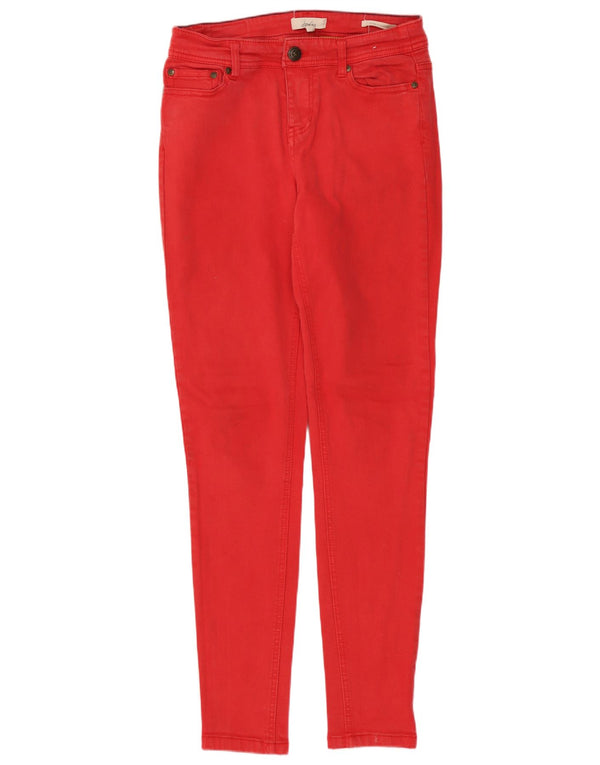 JOULES Jeans super skinny da donna UK 10 piccoli W28 L30 cotone rosso