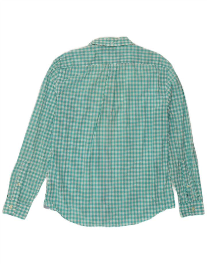 Camicia aderente da uomo Dockers grande in cotone a quadretti blu
