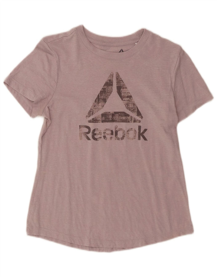 REEBOK Womens Graphic T-Shirt Top UK 12/14 Medium Pink