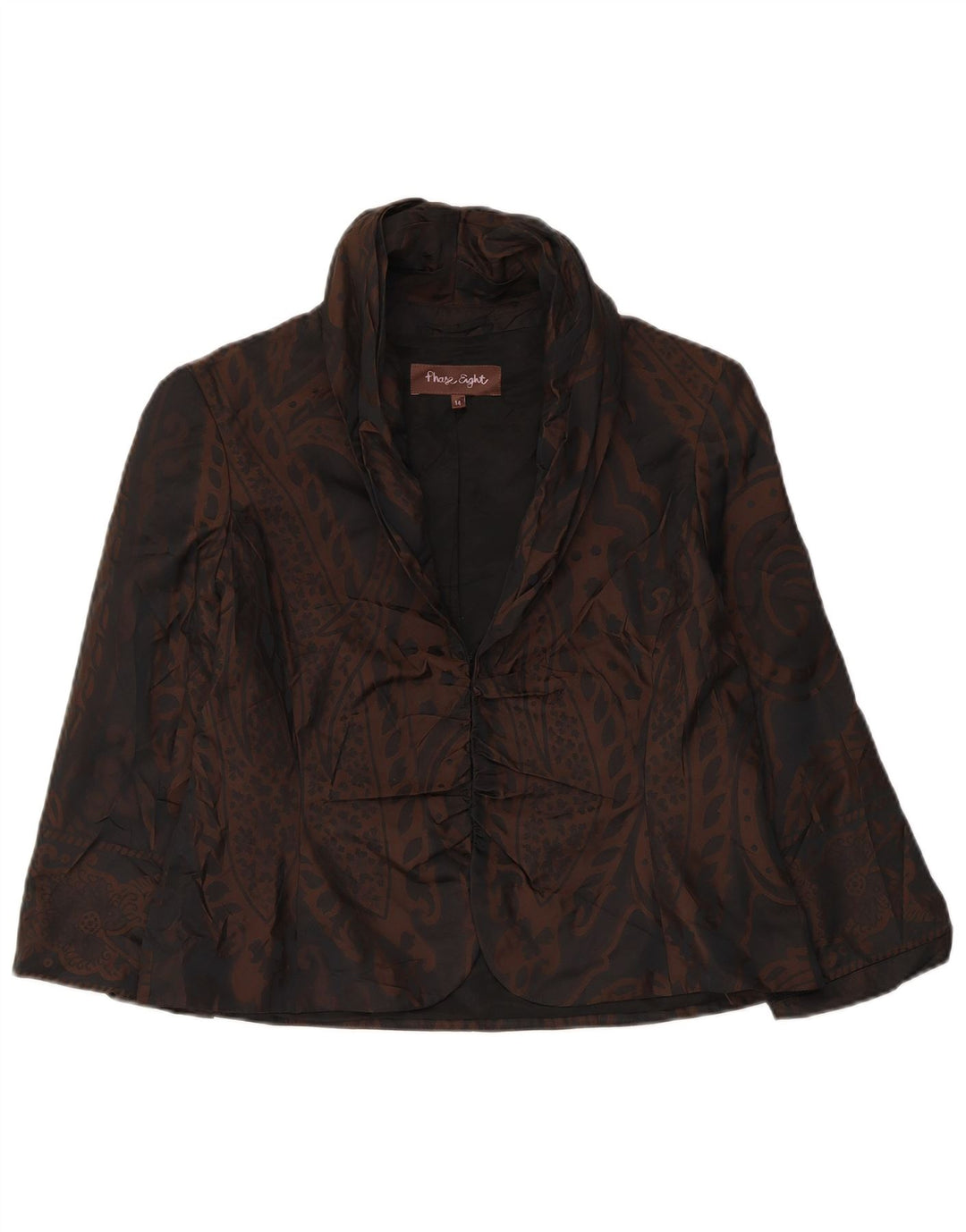 Giacca blazer da donna con maniche a 3/4 Phase Eight UK 14 Paisley marrone medio