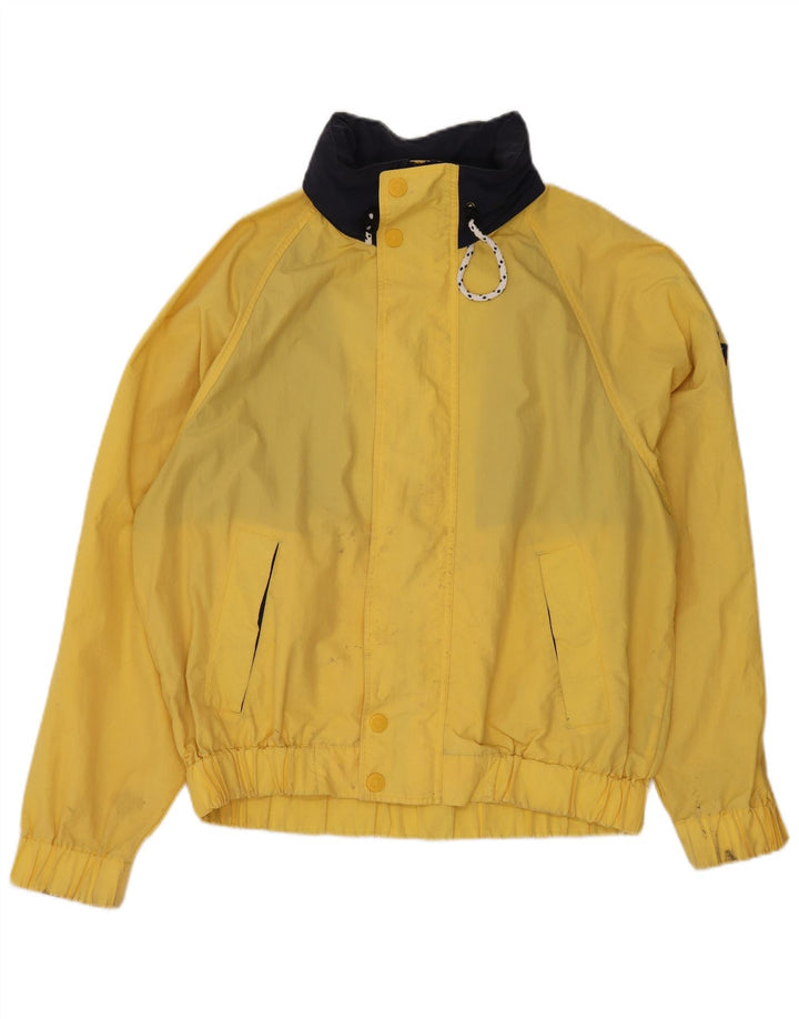 Giacca antipioggia con cappuccio da uomo Tommy Hilfiger UK 38 nylon giallo medio
