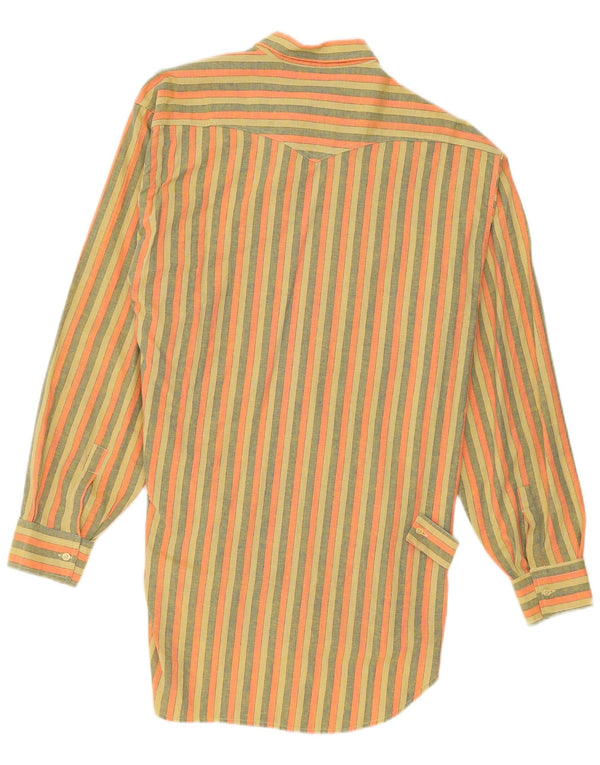 Abito chemisier oversize vintage da donna UK 10 piccolo a righe multicolore