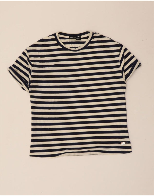 T-shirt da donna Les Copains Top UK 10 Small Blu Navy a righe