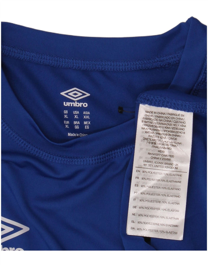 UMBRO Top da uomo manica lunga XL blu poliestere