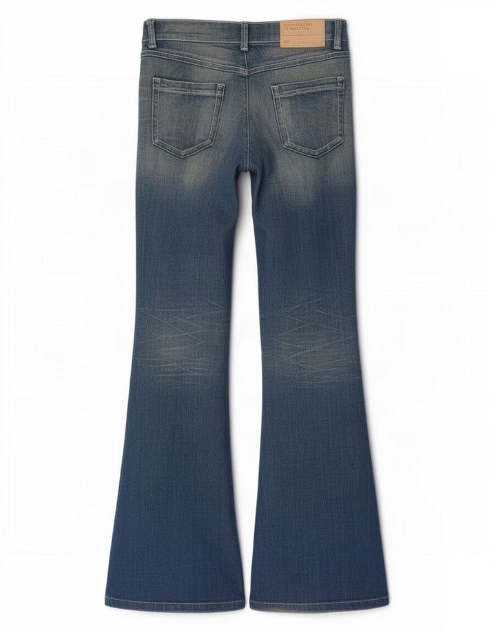 Jeans Svasati Da Donna Benetton W32 L33 Blu