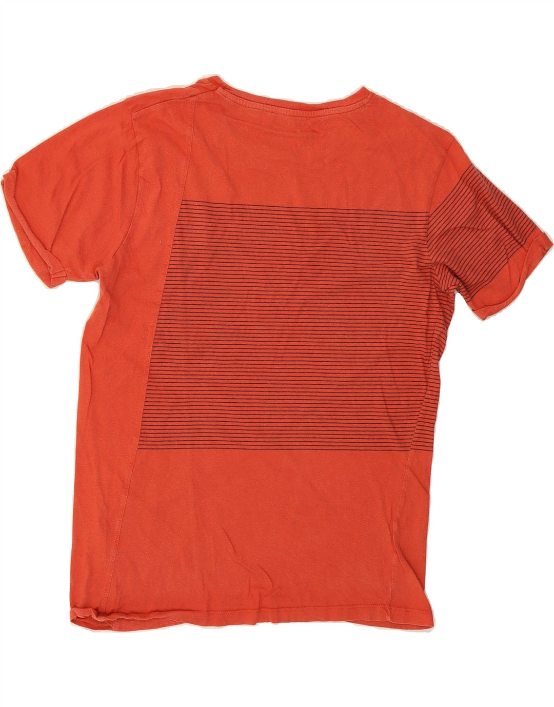 JACK & JONES Mens T-Shirt Top Medium Red Striped Cotton Vintage Jack & Jones and Second-Hand Jack & Jones from Messina Hembry 