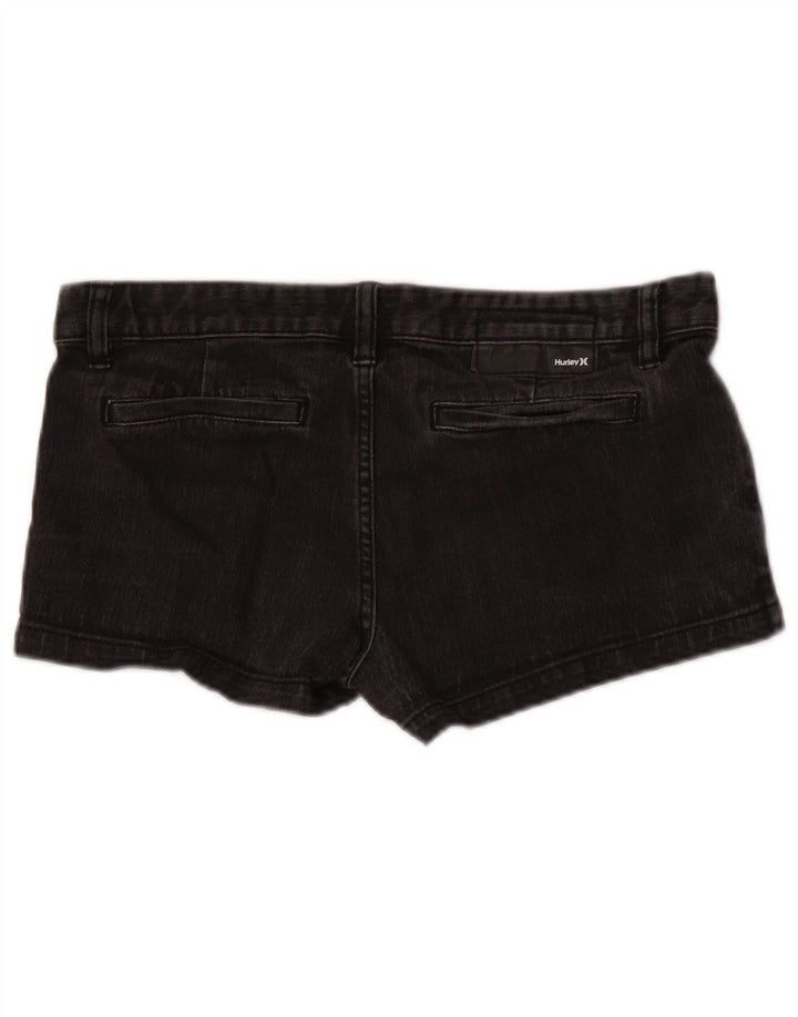 Pantaloncini di jeans da donna Hurley W29 cotone nero medio
