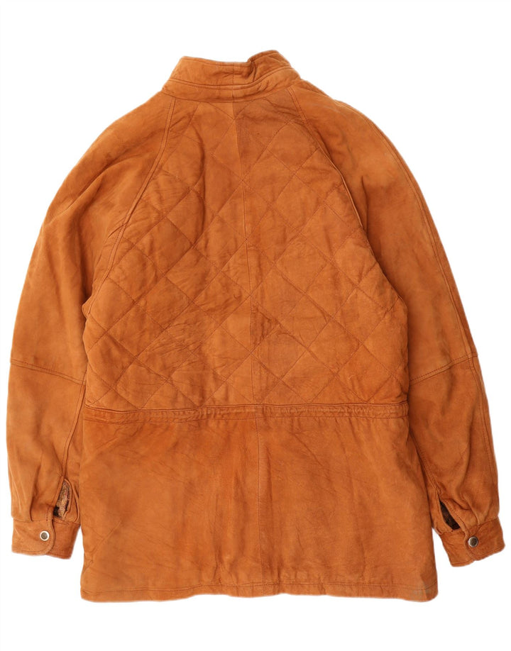 Giacca vintage in pelle scamosciata da uomo UK 42 XL in pelle marrone