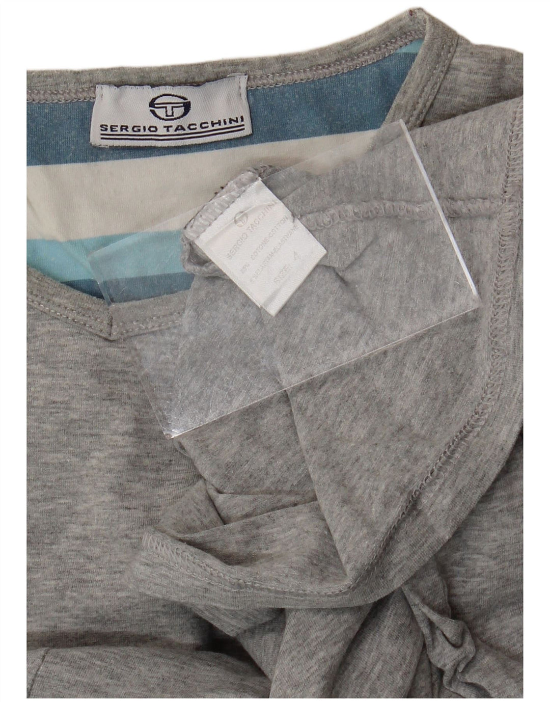 SERGIO TACCHINI Womens T-Shirt Top US 4 Small Grey Cotton