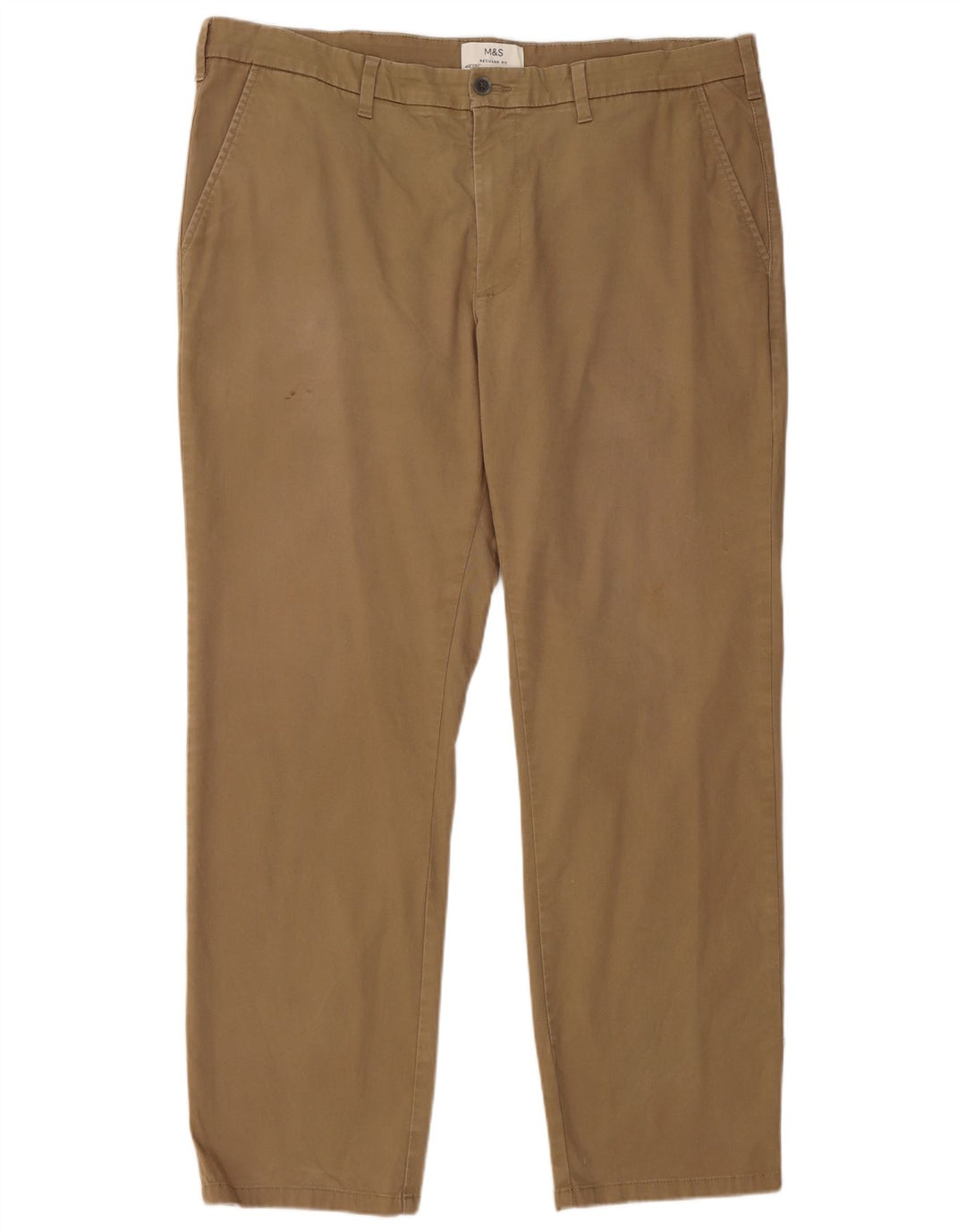 Pantaloni chino vestibilità regolare da uomo Marks & Spencer W40 L31 cotone beige