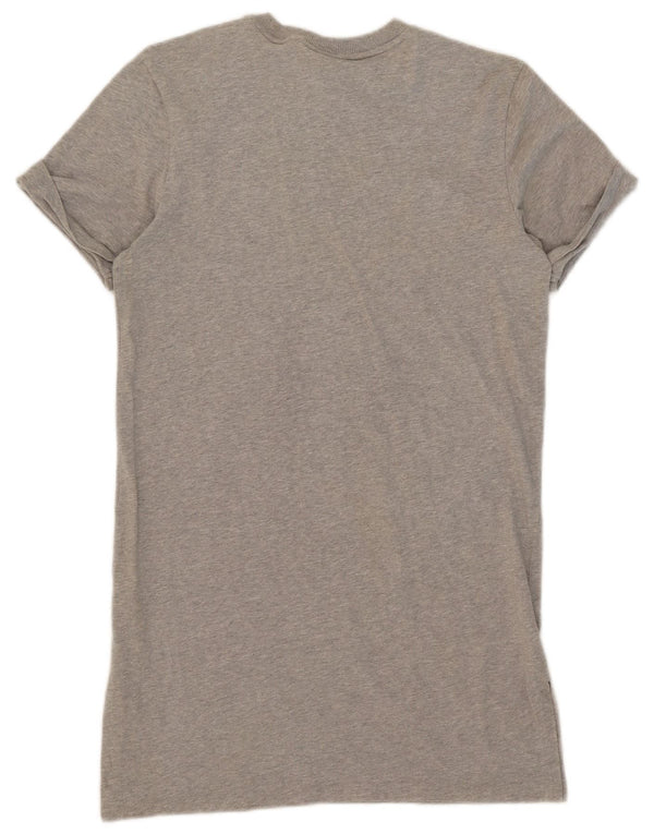 Adidas Womens Oversized T-Shirt Dress UK 10 Small Grey Cotton