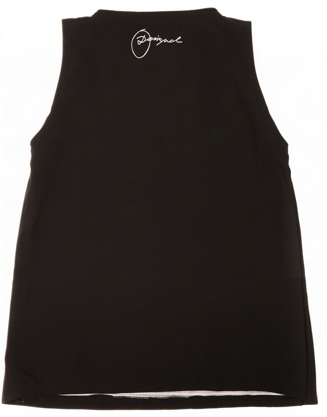 Desigual Gilet grafico da donna Top UK 12 Poliestere geometrico nero medio