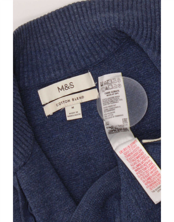 Maglione cardigan da donna Marks & Spencer UK 14 Poliestere blu navy medio