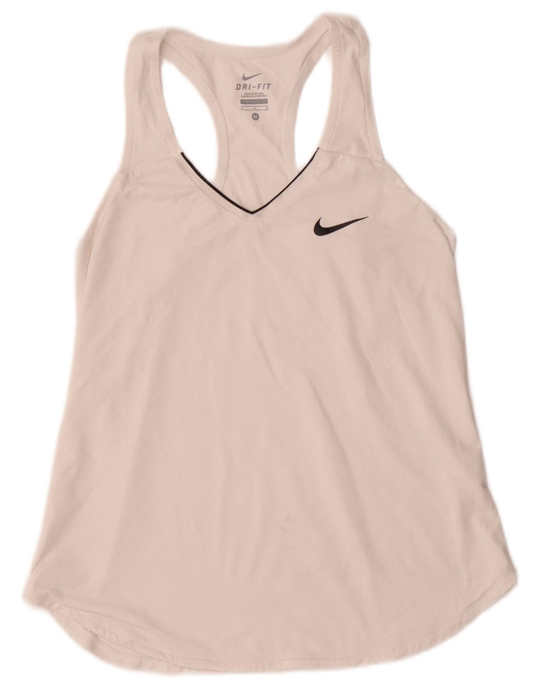 Canotta NIKE Dri Fit da donna UK 12 poliestere bianco medio