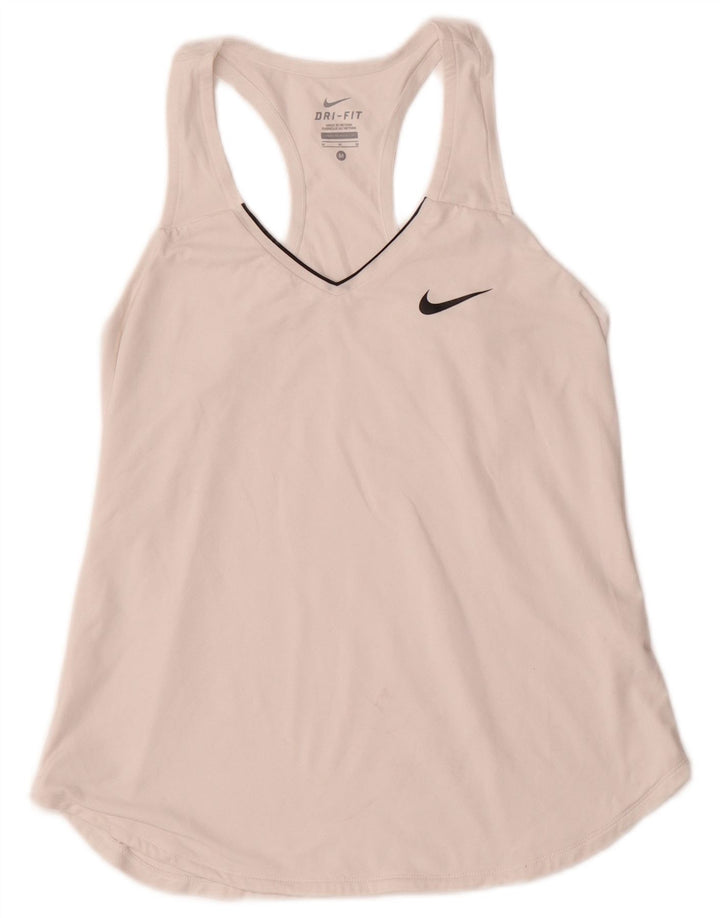 Canotta NIKE Dri Fit da donna UK 12 poliestere bianco medio