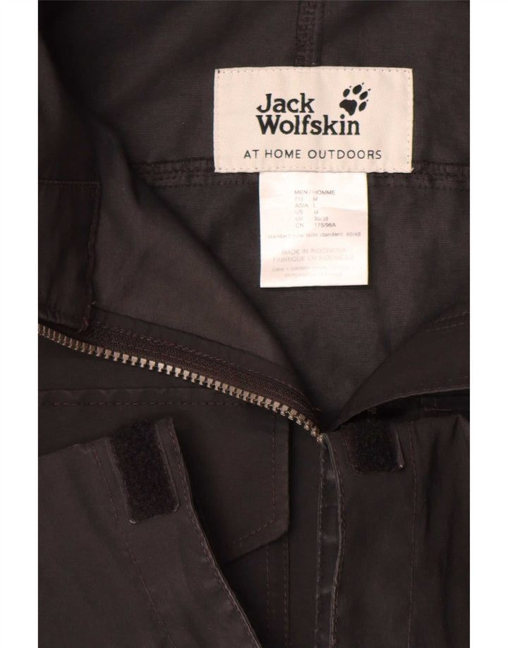 Giacca antipioggia con cappuccio da uomo Jack Wolfskin UK 36/38 poliestere nero medio