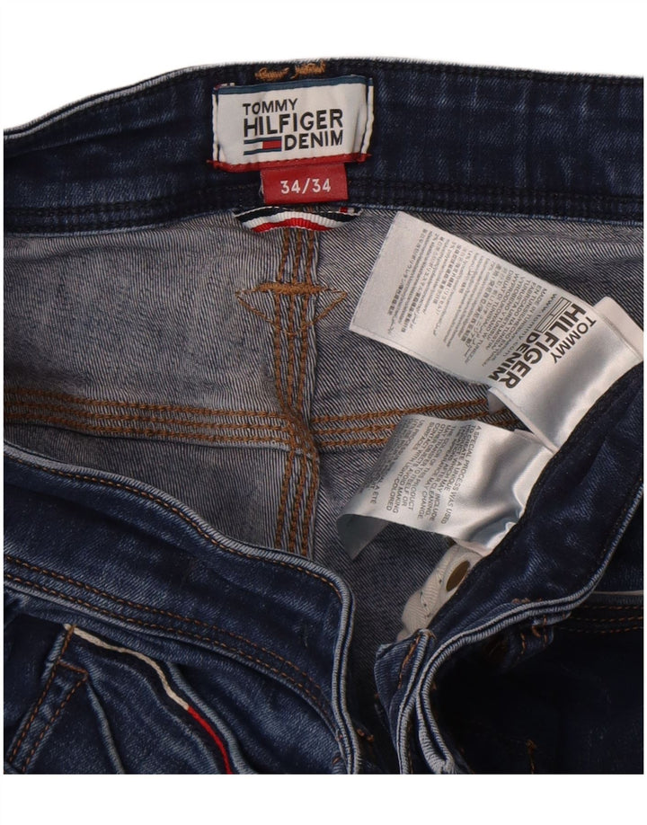 Tommy Hilfiger Uomo Ryan Bootcut Jeans W34 L34 Cotone Blu