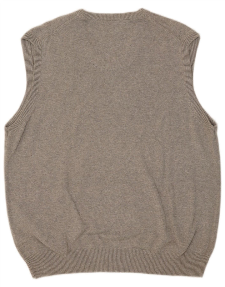 Canotta da uomo Marks & Spencer blu Harbour, grande cotone chiazzato grigio