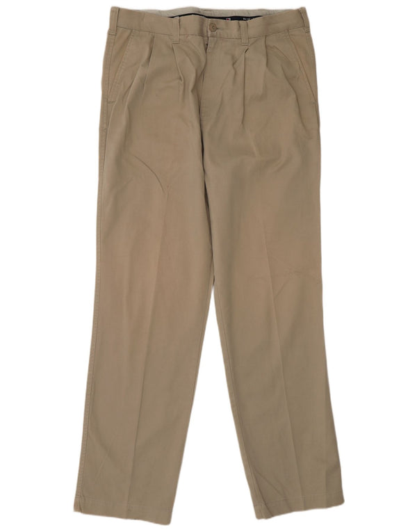 Pantaloni chino dritti Marks & Spencer da uomo blu Harbour W36 L33 kaki