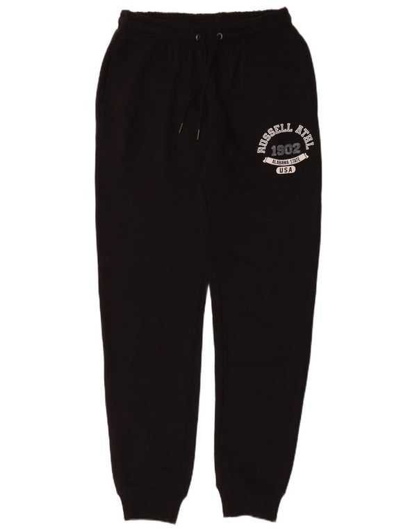 Pantaloni da tuta con grafica da uomo Russell Athletic, pantaloni da jogging, colore nero medio