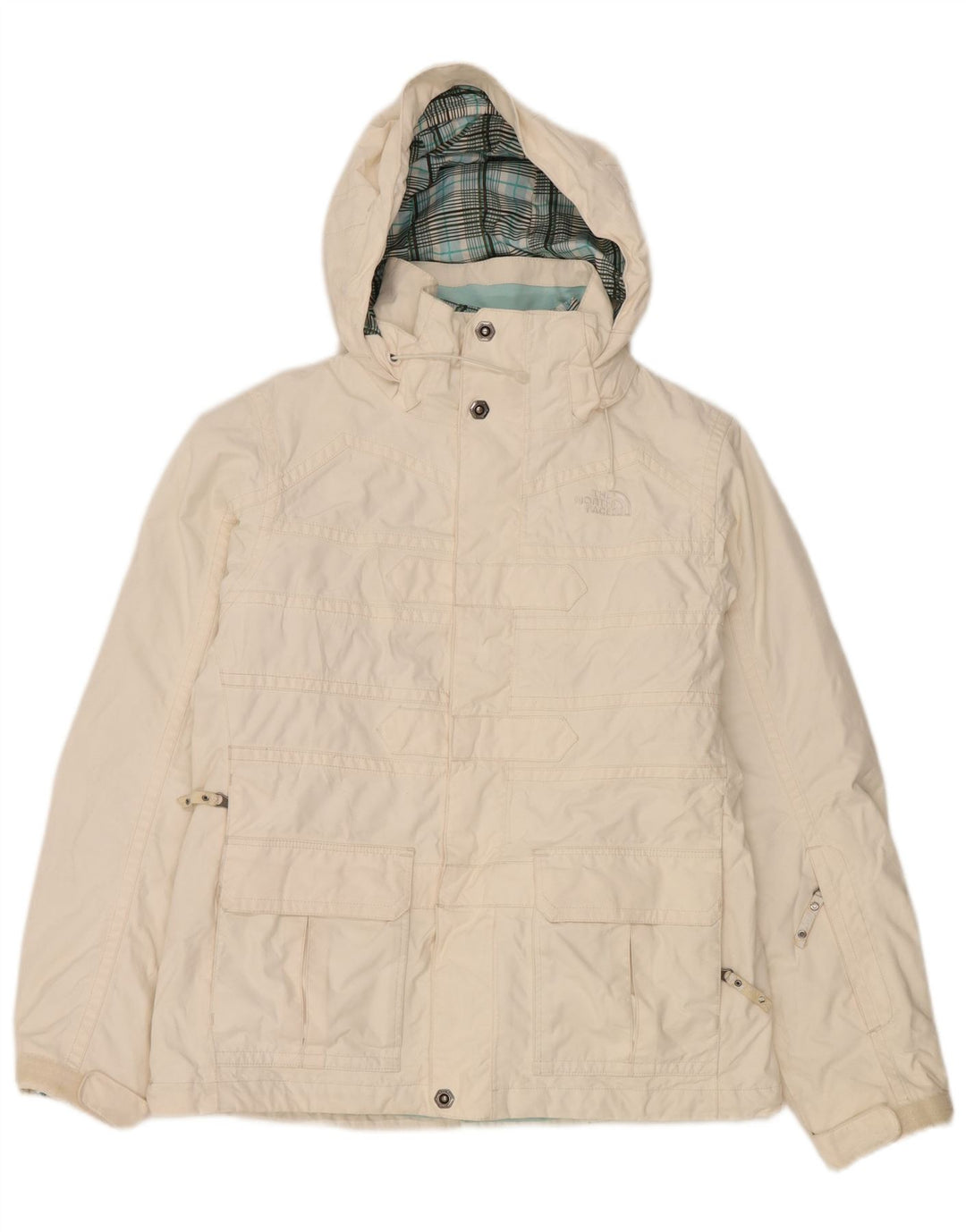 Giacca da sci con cappuccio da donna The North Face UK 10 Small Poliestere bianco