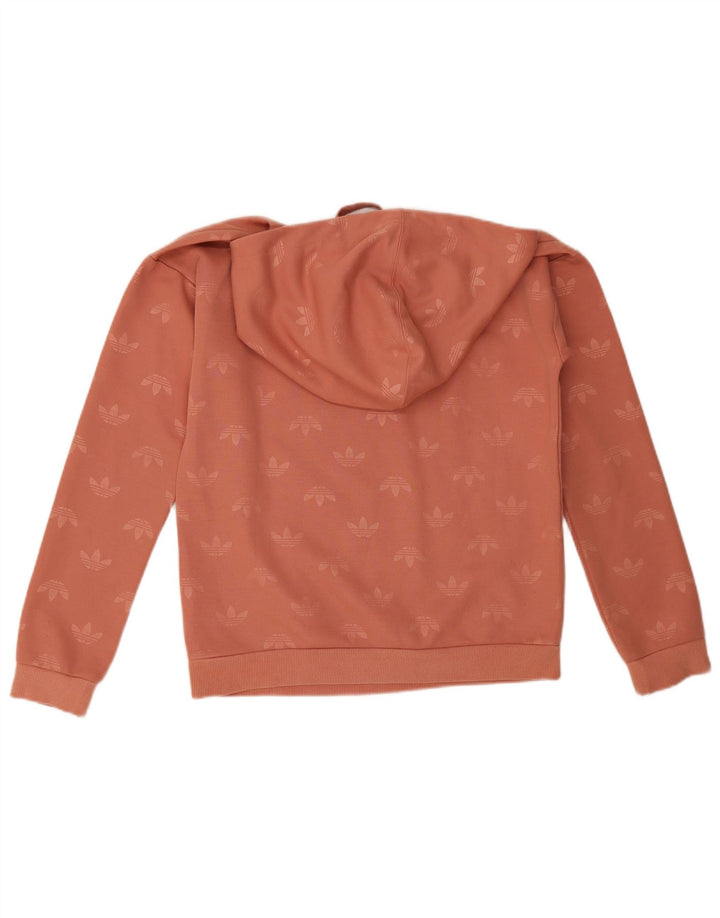 Felpa con cappuccio grafica oversize da donna Adidas UK 10 Small Arancione Poliestere