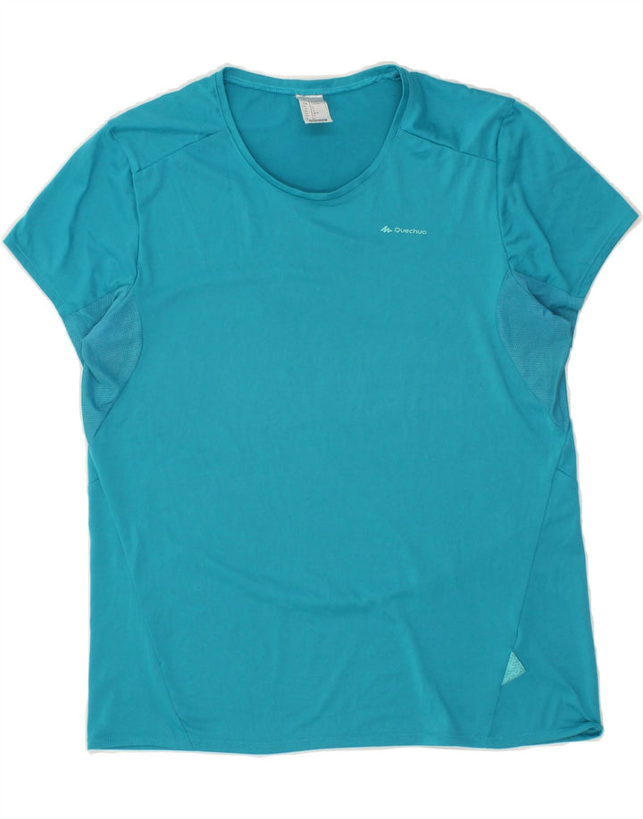 DECATHLON Womens T-Shirt Top UK 14 Large Blue Vintage Decathlon and Second-Hand Decathlon from Messina Hembry 