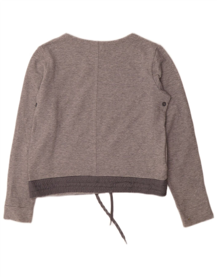 Felpa corta da donna Nike UK 10 piccola in cotone grigio