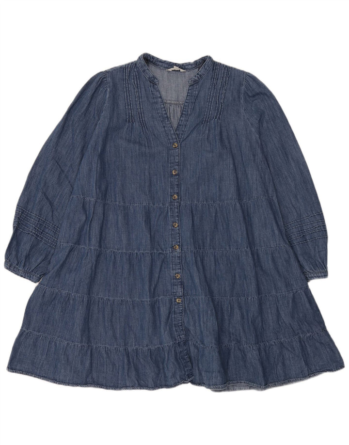 Abito a strati oversize in denim Marks & Spencer da donna Per Una UK 18 XL Blu