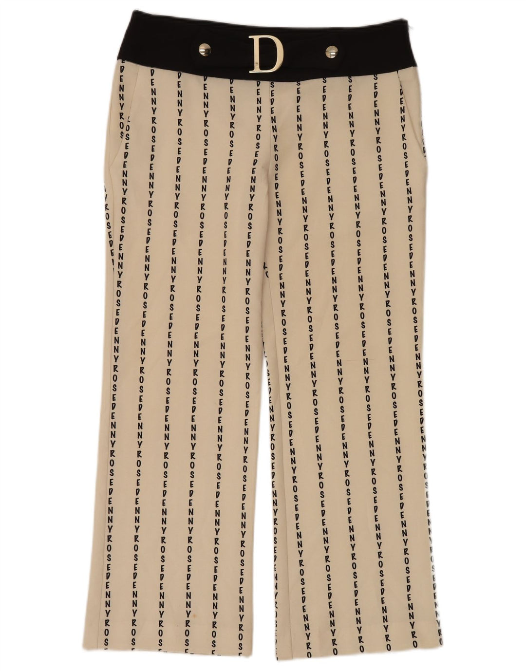 Pantaloni casual grafici da donna Denny Rose IT 44 medio W32 L28 Beige