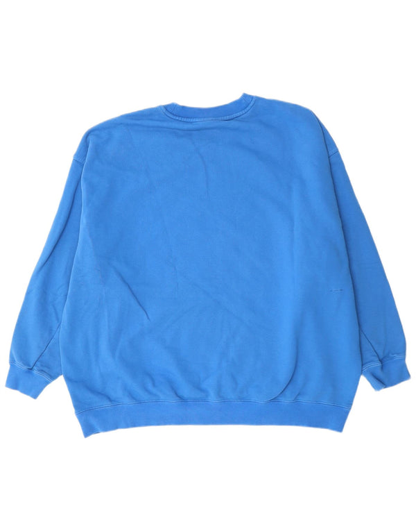 Felpa oversize da donna ADIDAS maglione UK 14 grande cotone blu