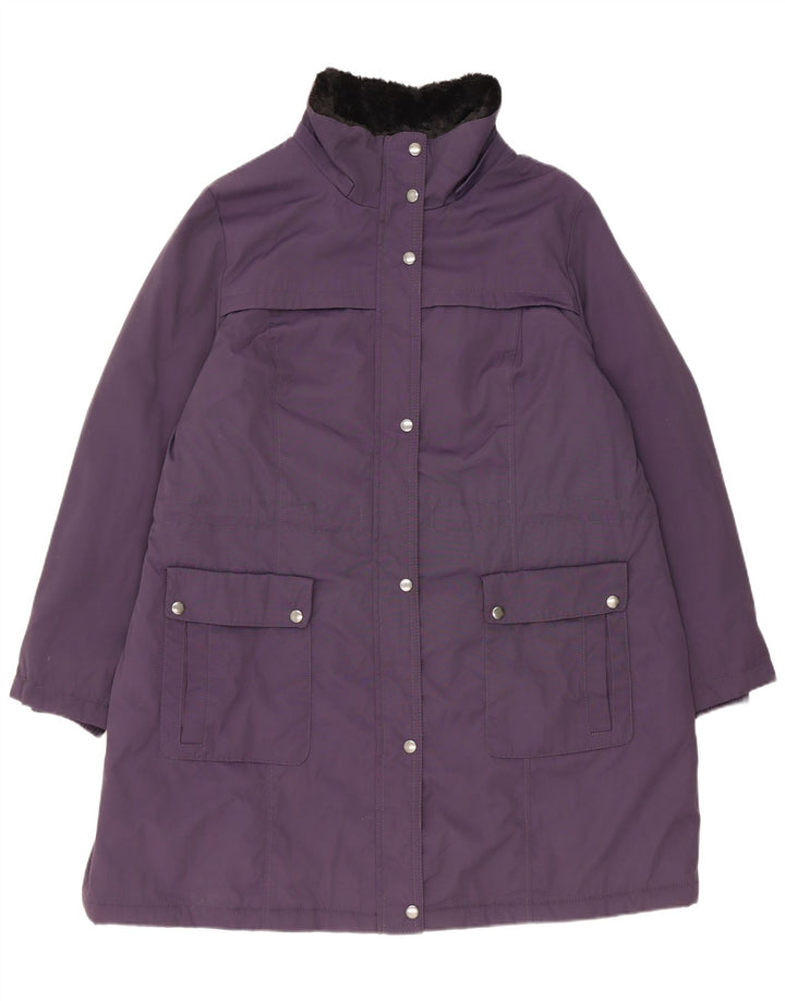 Cappotto imbottito da donna Marks & Spencer UK 18 XL viola poliammide