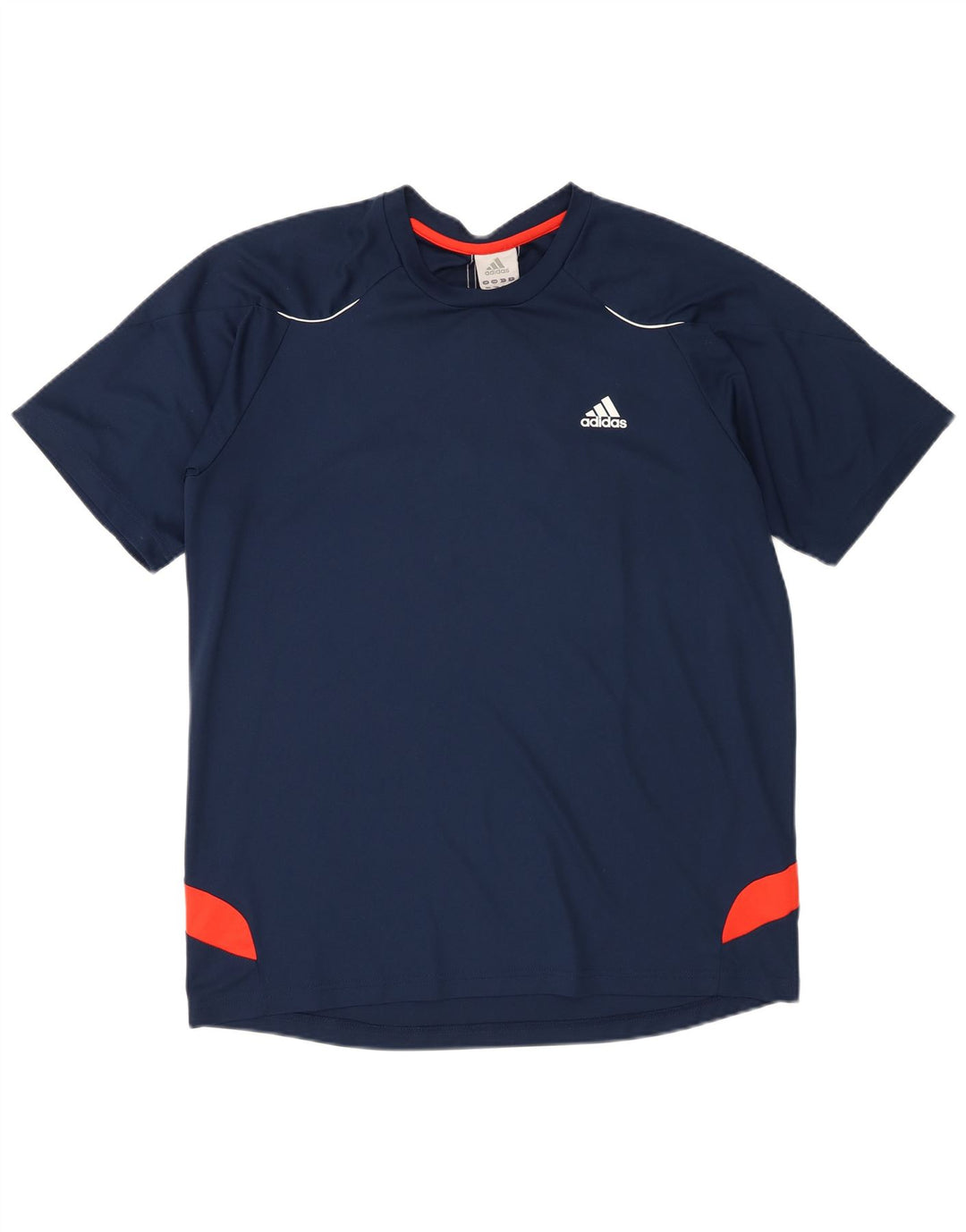 T-shirt da uomo Adidas Top Large in poliestere color block blu navy