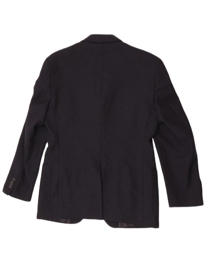 Giacca blazer da uomo a 3 bottoni Seventy IT 46 piccola in lana vergine blu navy