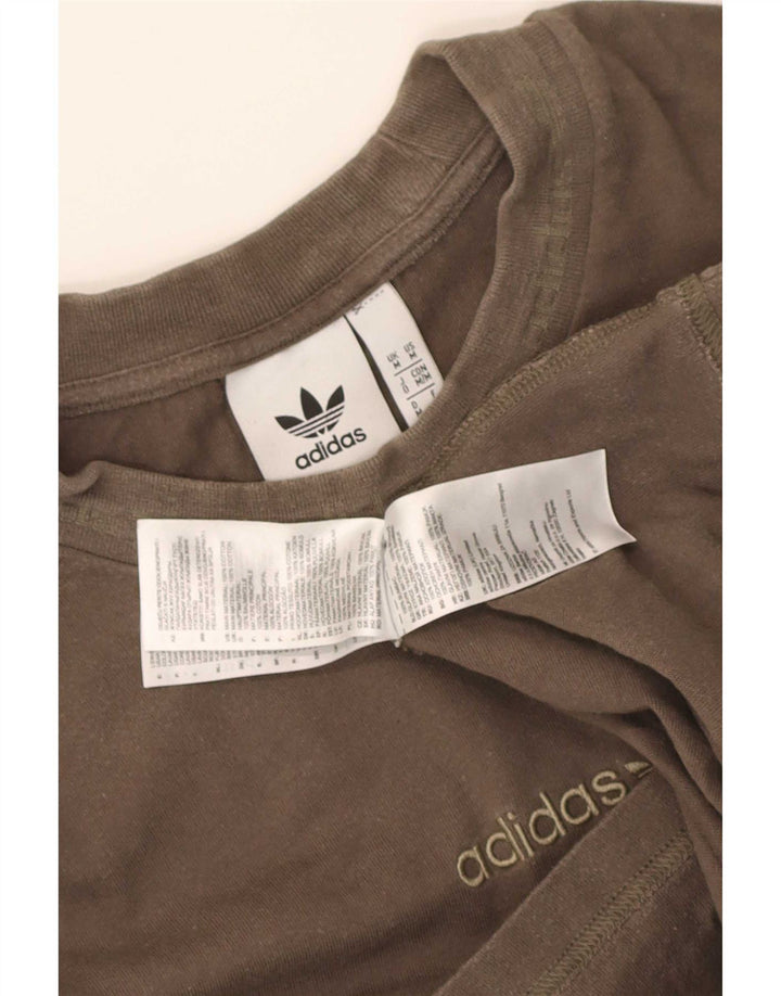 T-shirt grafica da uomo Adidas Top in cotone kaki medio