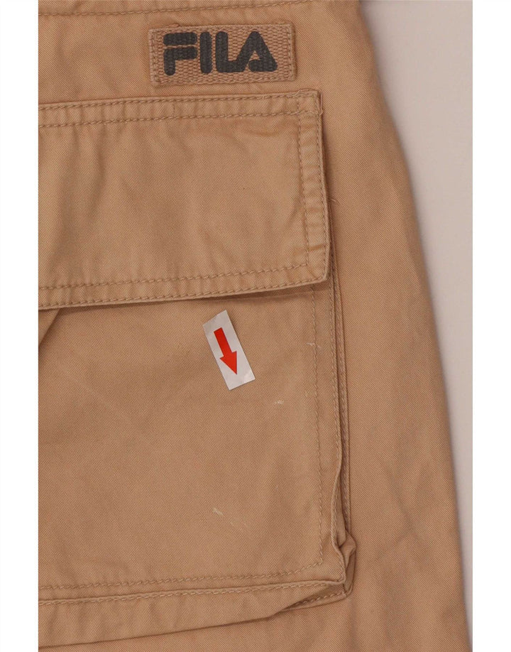 Pantaloncini cargo da uomo Fila W34 Large in cotone beige