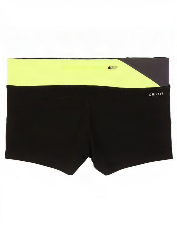 Pantaloncini sportivi Nike Dri Fit da donna UK 14 Medium Black Colourblock
