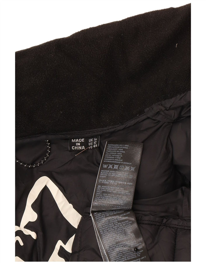 Giacca imbottita da donna Superdry UK 16 Large Nero Policloruro